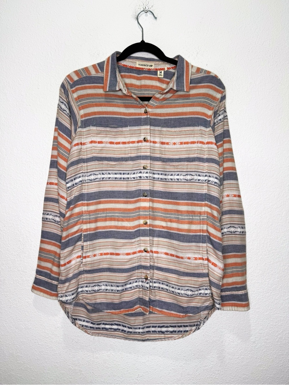 Toad&Co Cairn Stripped Pocket Long Sleeve Shirt